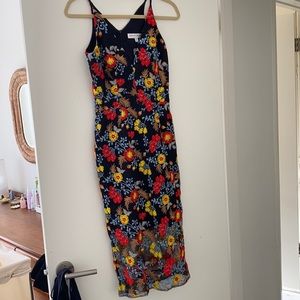 Floral formal cocktail dress